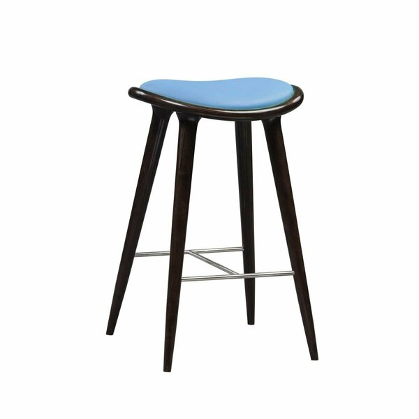 Boraam Lucio Oval Stool, Cappuccino & Blue 57429